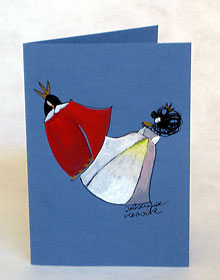 <span style="font-weight: bold">Grußkarte 8</span><br />Johanna Kerwitz, original gemalte Klappkarte 10 x 15 cm, Mischtechnik